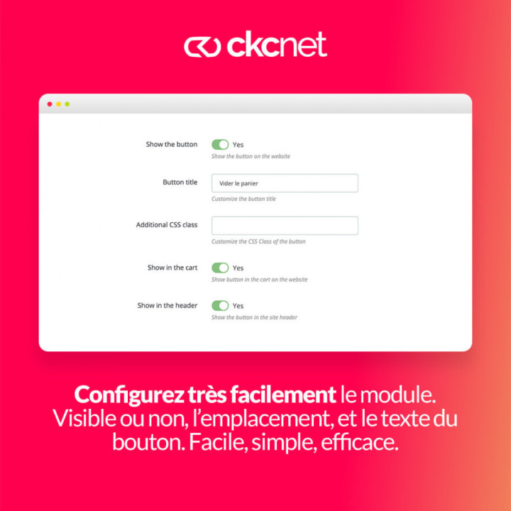 ClearCart : Bouton Vider le Panier